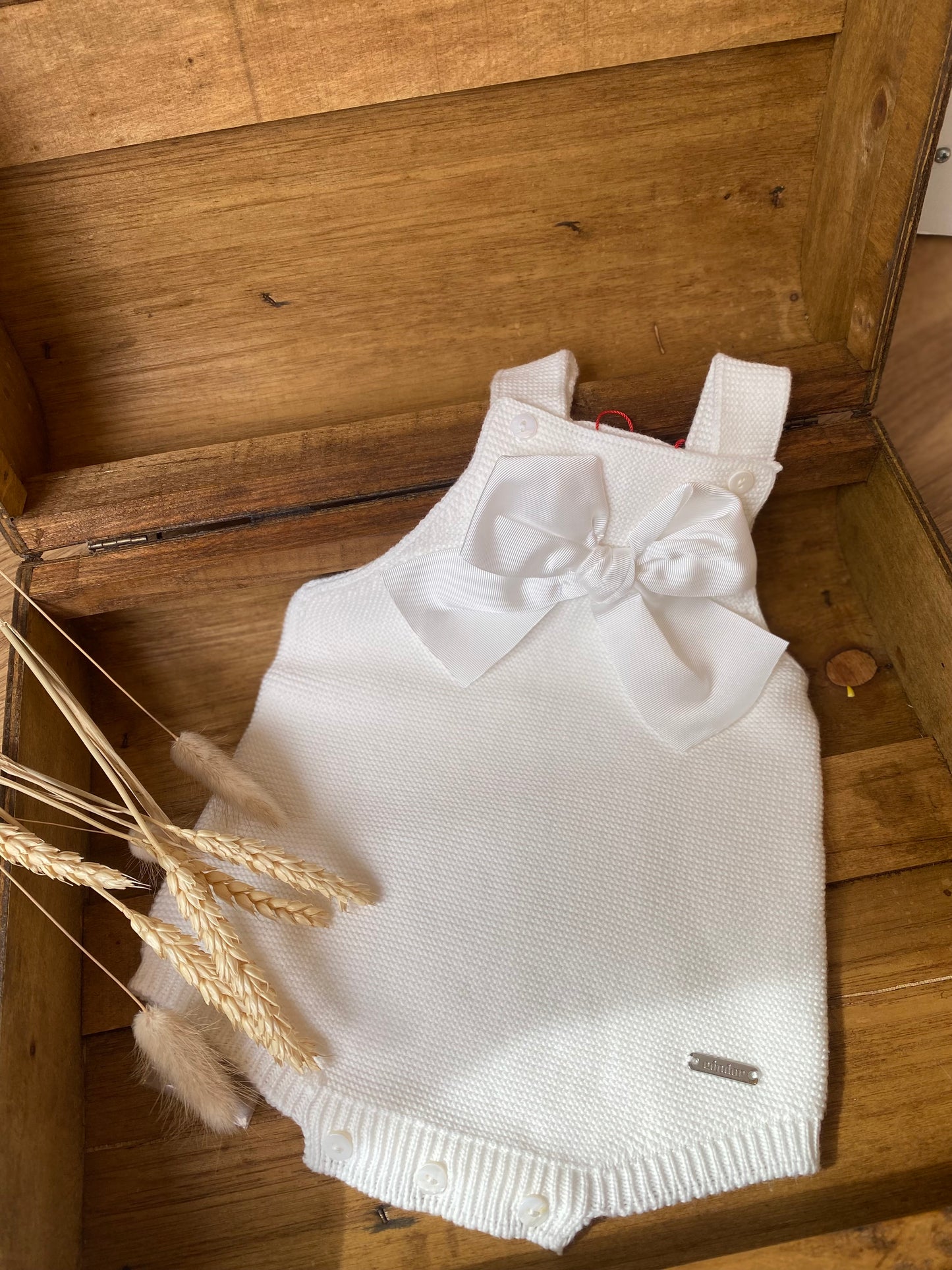 Pagliaccetto fiocco bianco