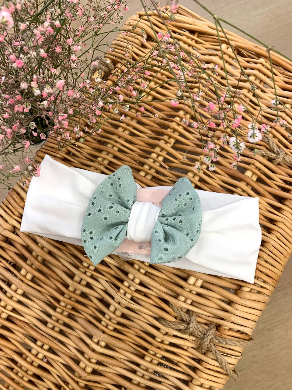 FASCIA CON FIOCCO PIZZO SAN GALLO VERDE