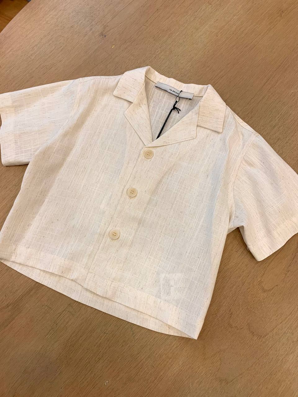 CAMICIA IN LINO PANNA I'M BRIAN