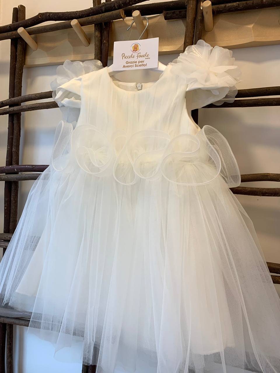 ABITO DAMINA TULLE BIANCO