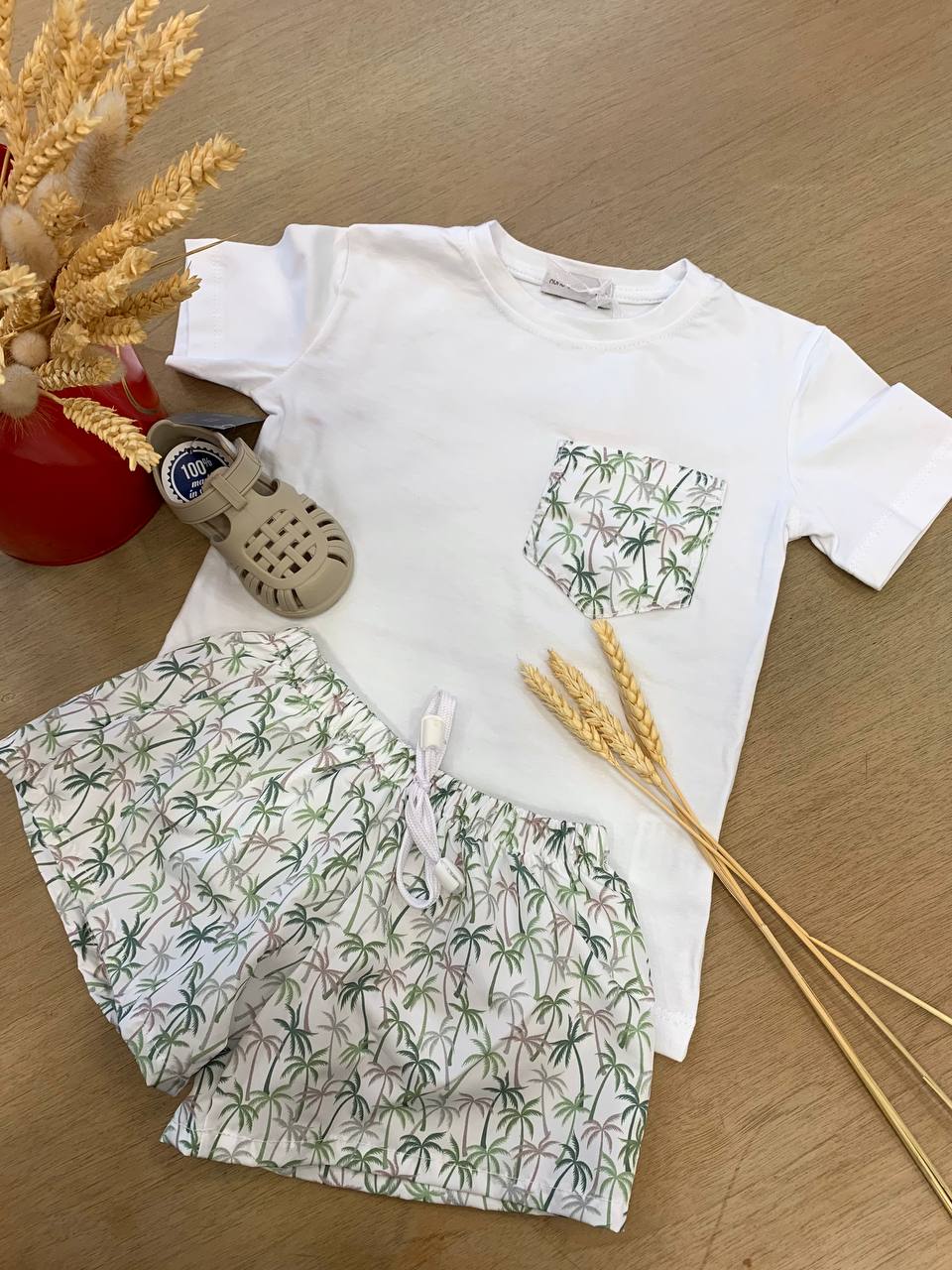 COMPLETO T-SHIRT E COSTUME PALM BEACH