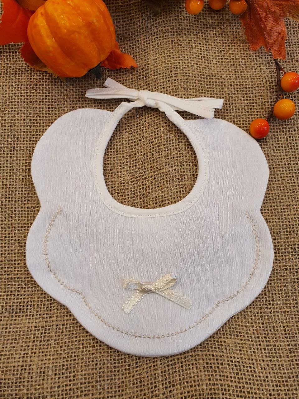 BAVETTA CON FIOCCO IN RASO BEIGE PAPPA&LATTE