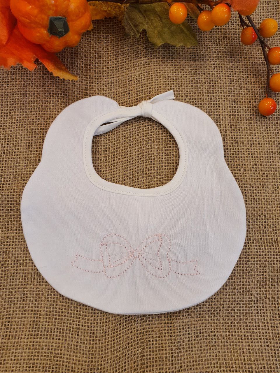 BAVETTA CON FIOCCO RICAMATO ROSA PAPPA&LATTE