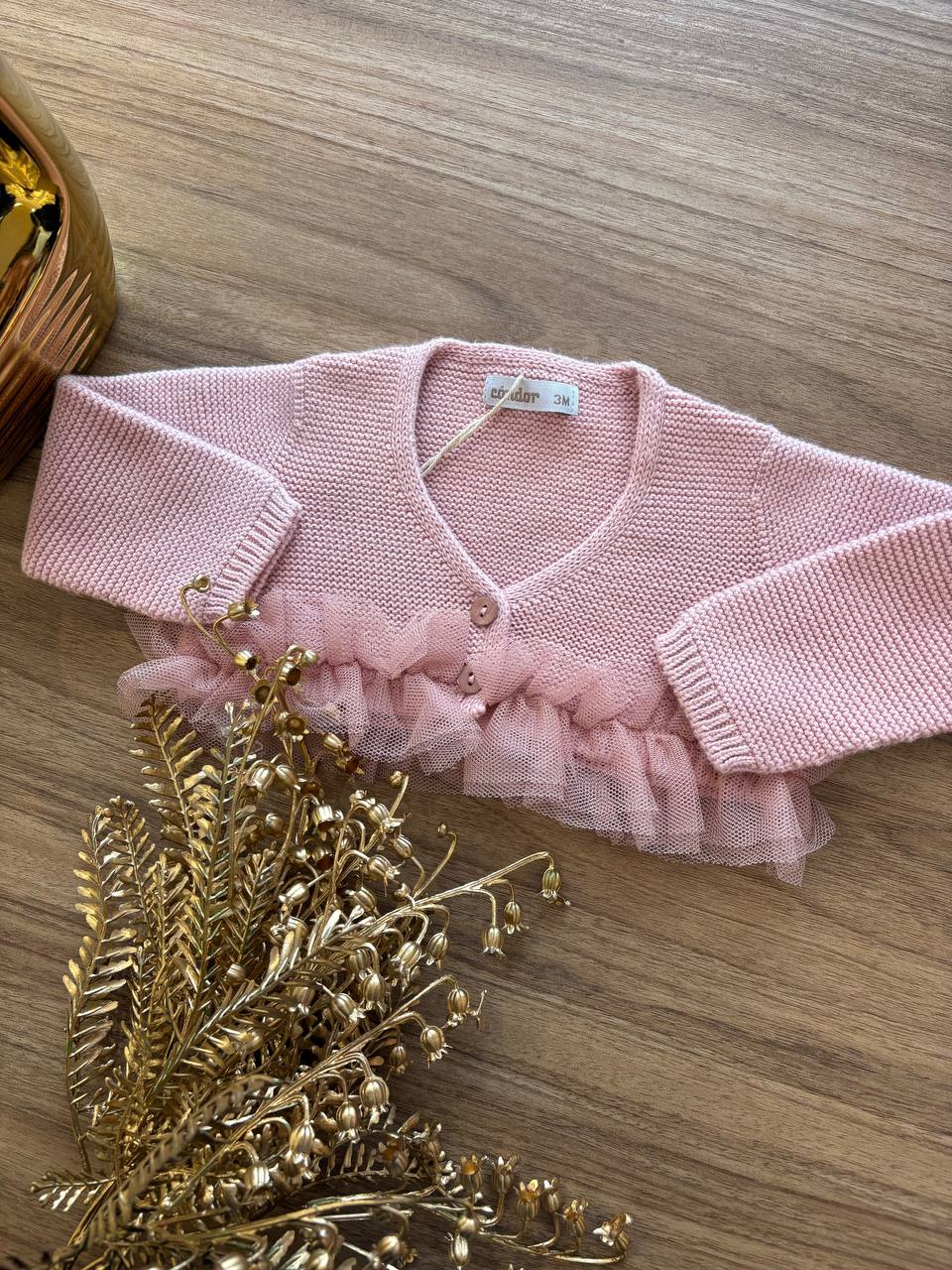 CARDIGAN TULLE ROSA CONDOR