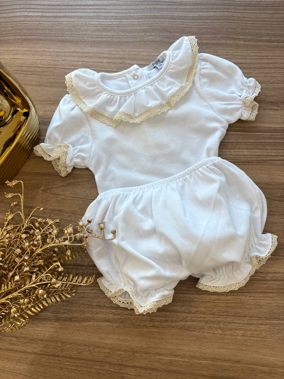 BODY E CULOTTE CON RICAMO BEIGE