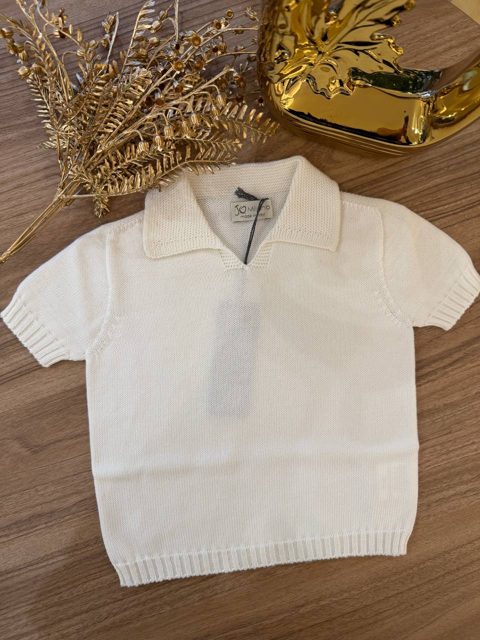 POLO IN FILO CREMA JO MILANO