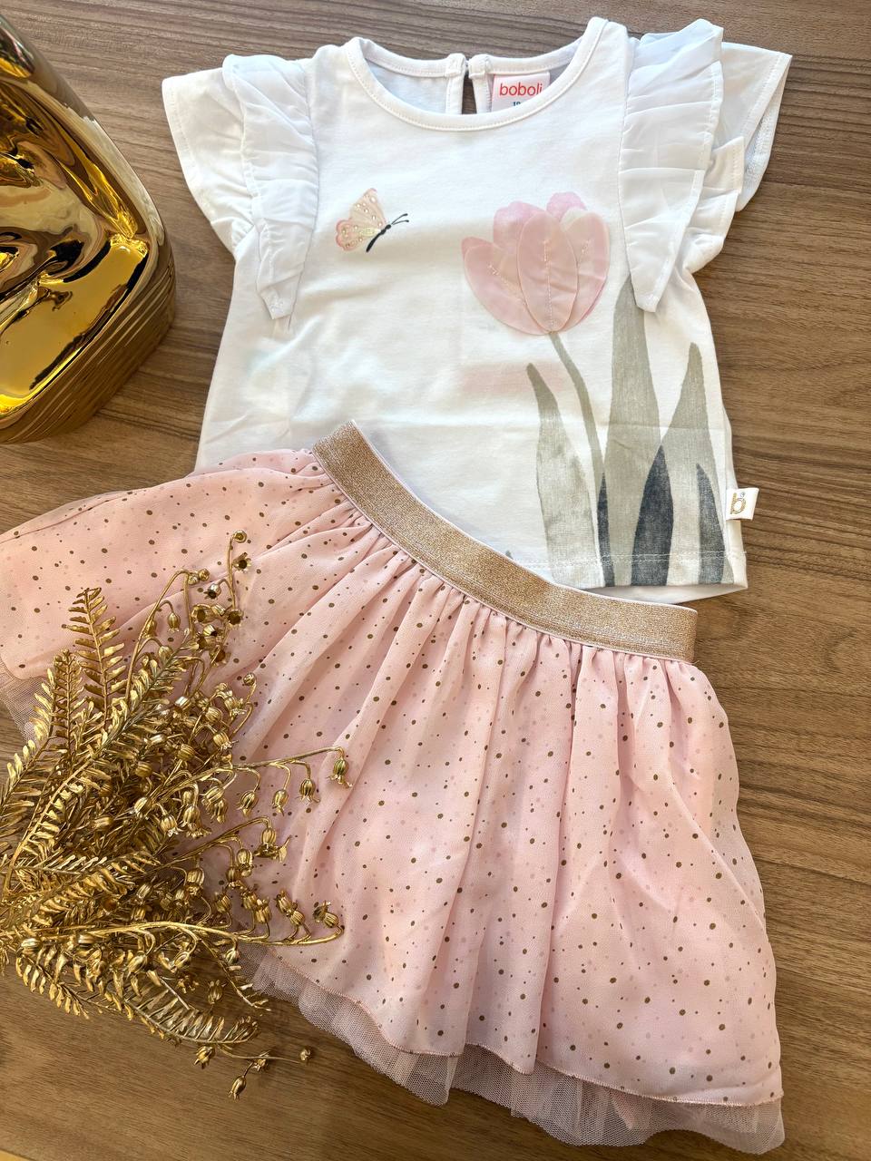 COMPLETO GONNA E TSHIRT TULIPANO BOBOLI