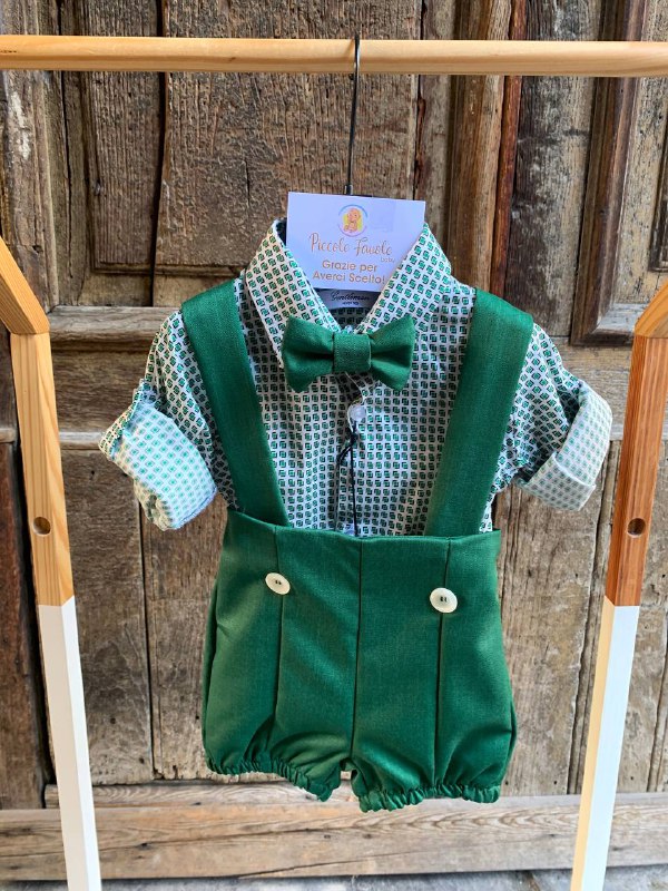 COORDINATO VERDE A QUADRI GENTLEMAN