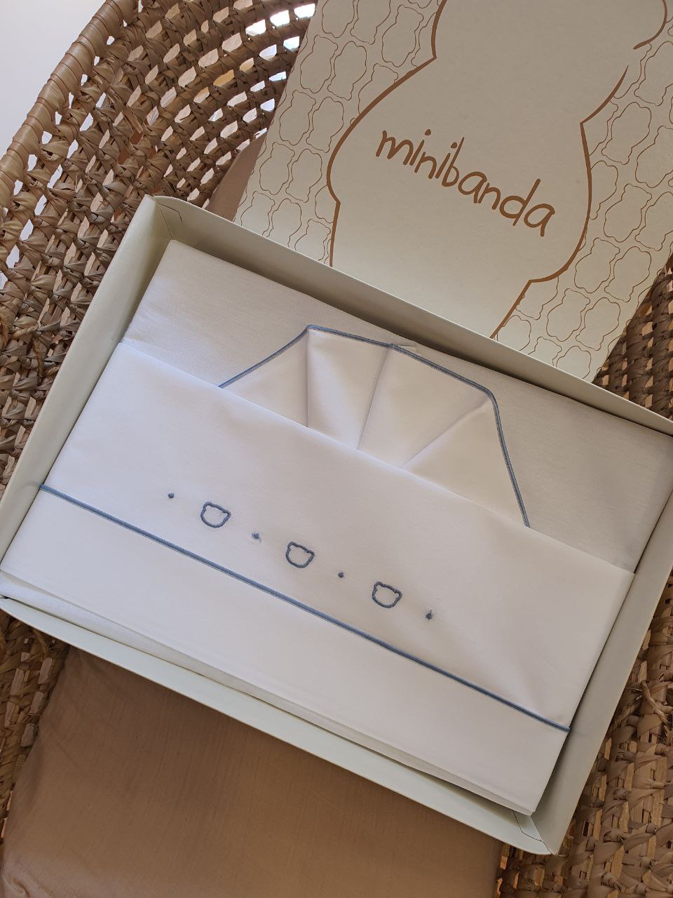LENZUOLA ORSETTO RIGHINO AZZURRO MINIBANDA