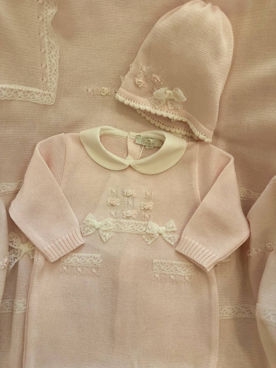 COORDINATO IN FILO DI FIORI ROSA PRIMODI'