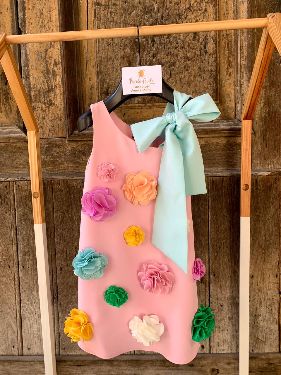 VESTITO PEONIE ROSA PETIT POSH lo