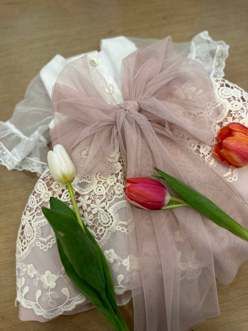ABITO BATTESIMALE ROSA CUA-CUAK