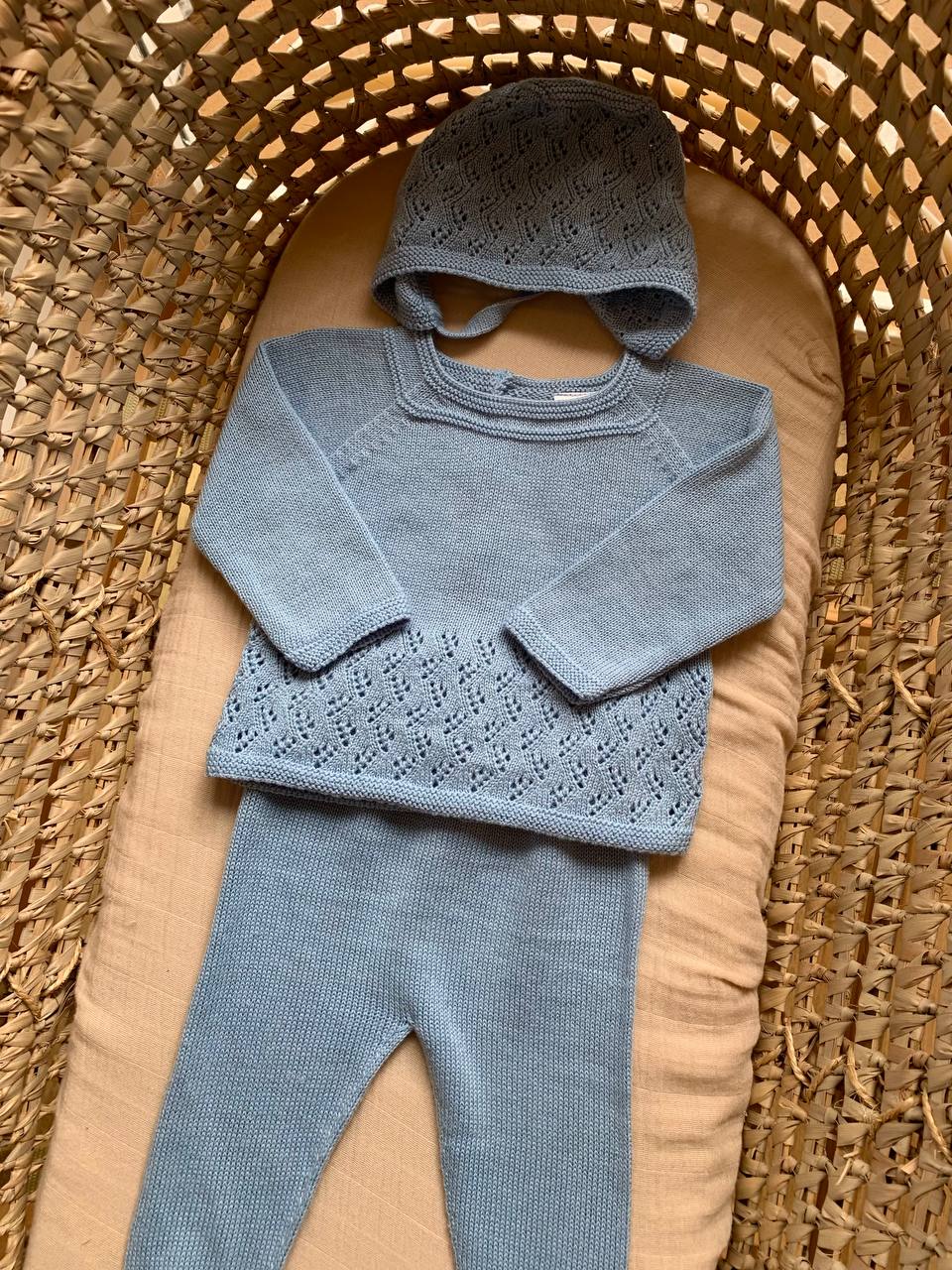 TUTINA SPEZZATA IN FILO CELESTE BABY FASHION