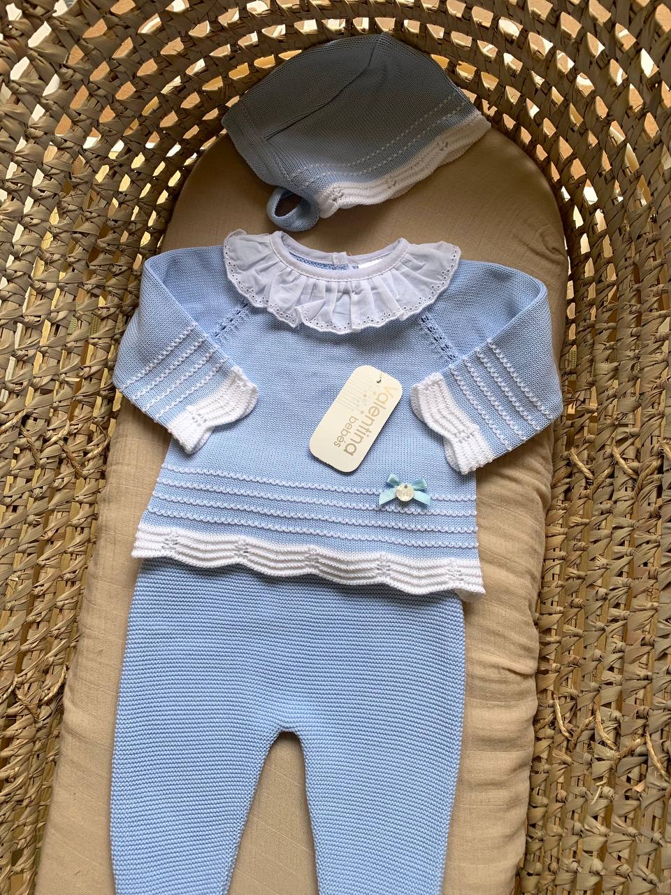 TUTINA SPEZZATA IN FILO AZZURRA VALENTINA BEBES