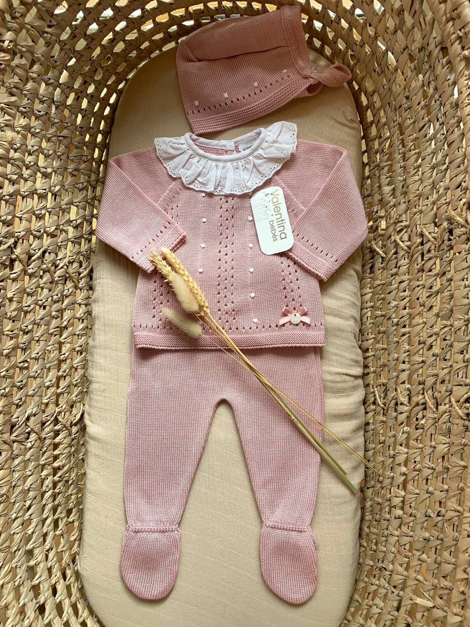 TUTINA SPEZZATA IN FILO ROSA VALENTINA BEBES