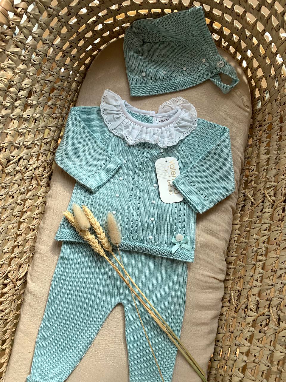 TUTINA SPEZZATA IN FILO VERDE VALENTINA BEBES