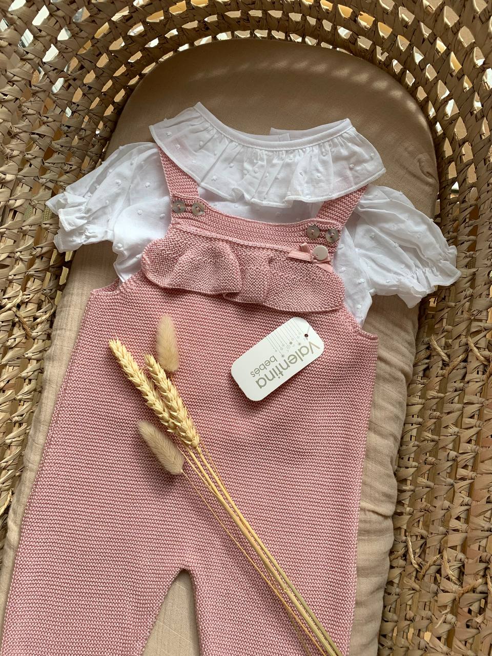 SALOPETTE IN FILO ROSA VALENTINA BEBES