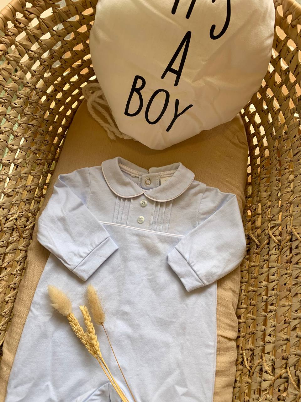 TUTINA IN COTONE CELESTE BABY FASHION