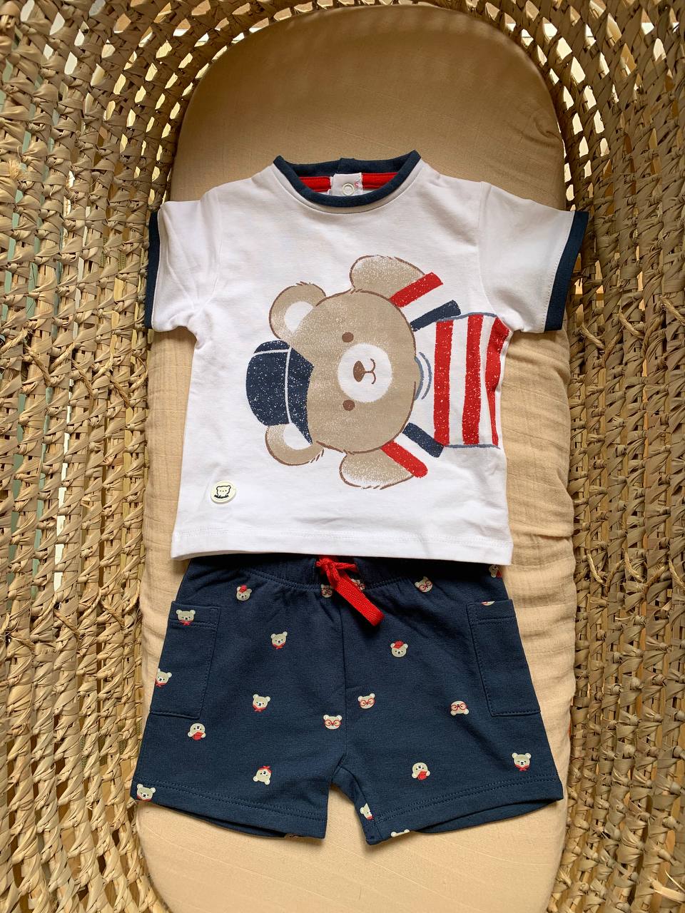 COMPLETO T-SHIRT E PANTALONCINO ORSO MINIBANDA