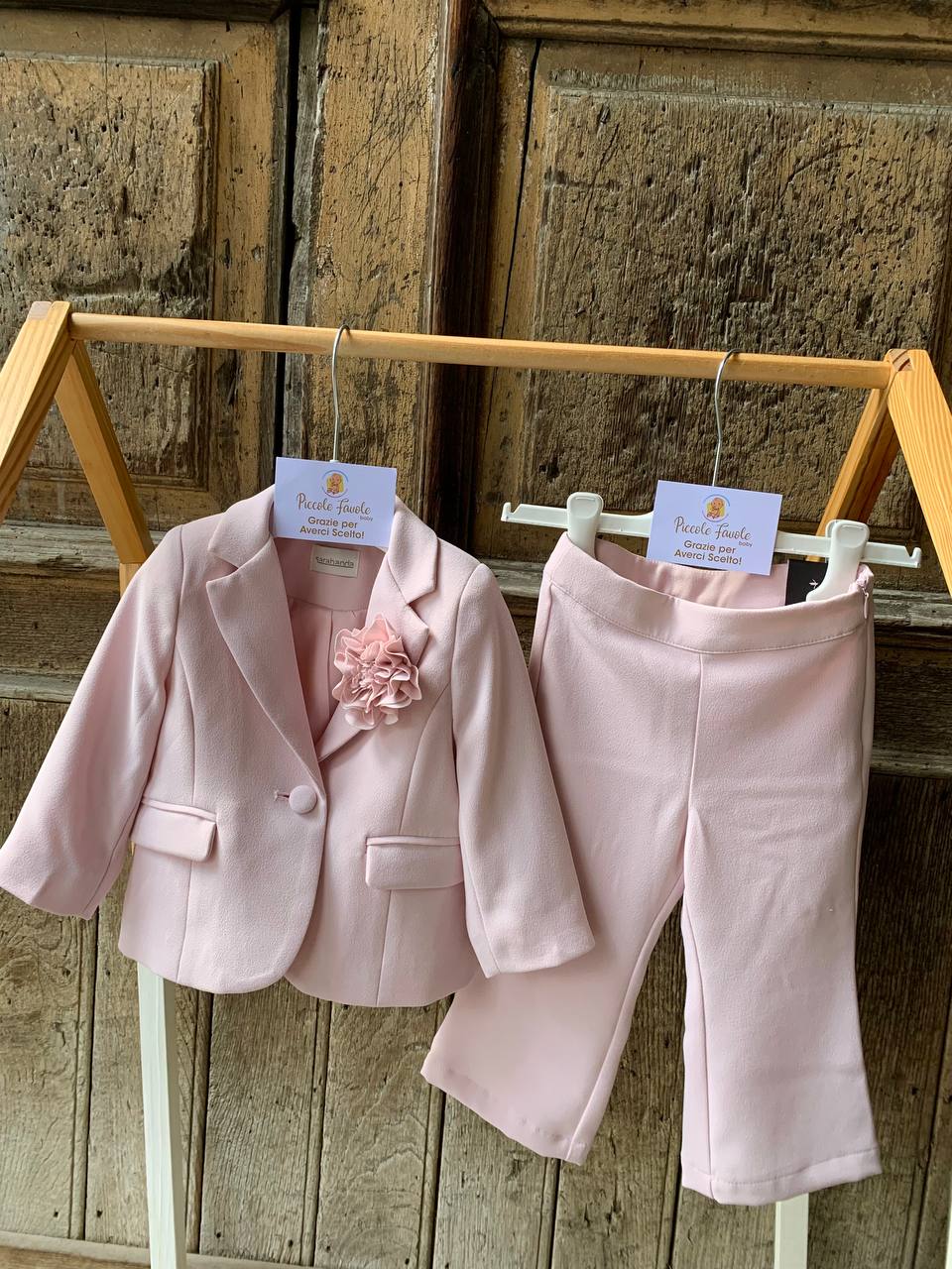 TAILLEUR GIACCA E PANTALONE ROSA SARABANDA PREMIUM