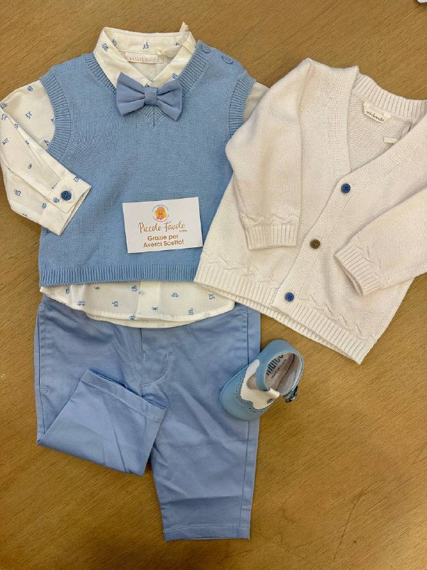 CARDIGAN BIANCO MINIBANDA