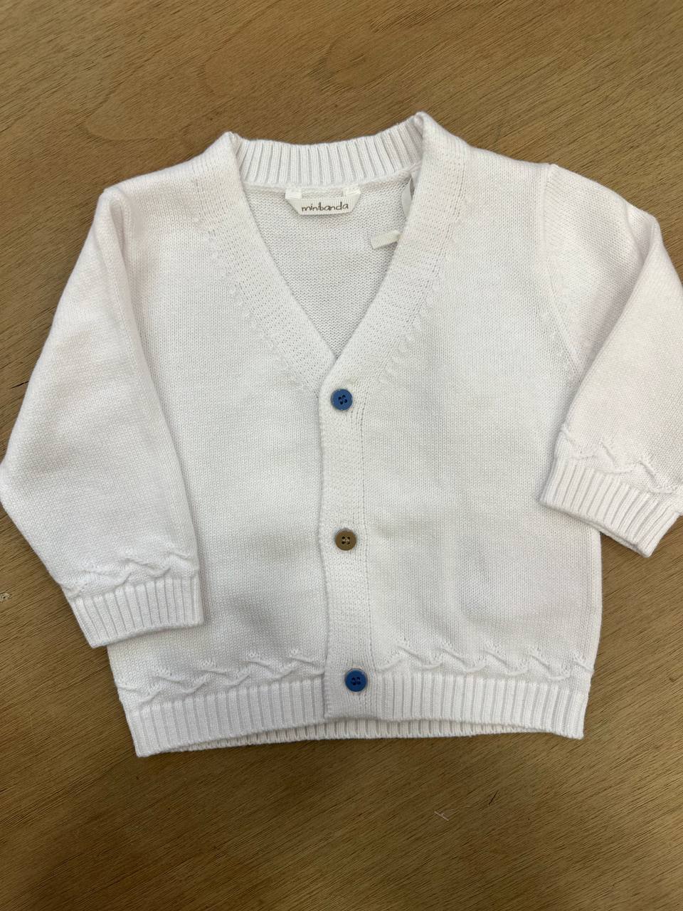 CARDIGAN BIANCO MINIBANDA