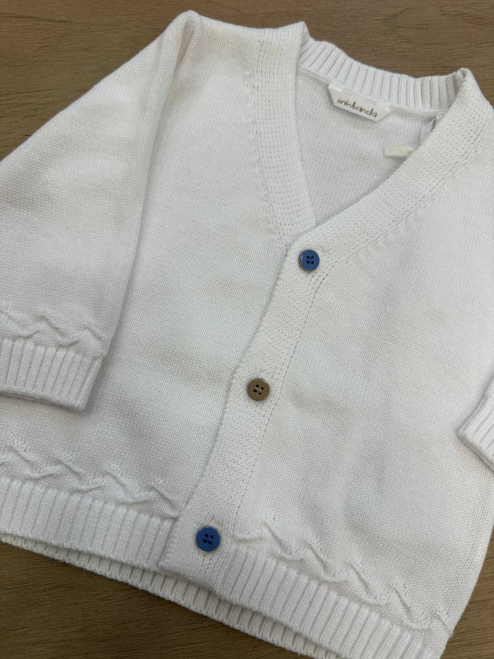 CARDIGAN BIANCO MINIBANDA