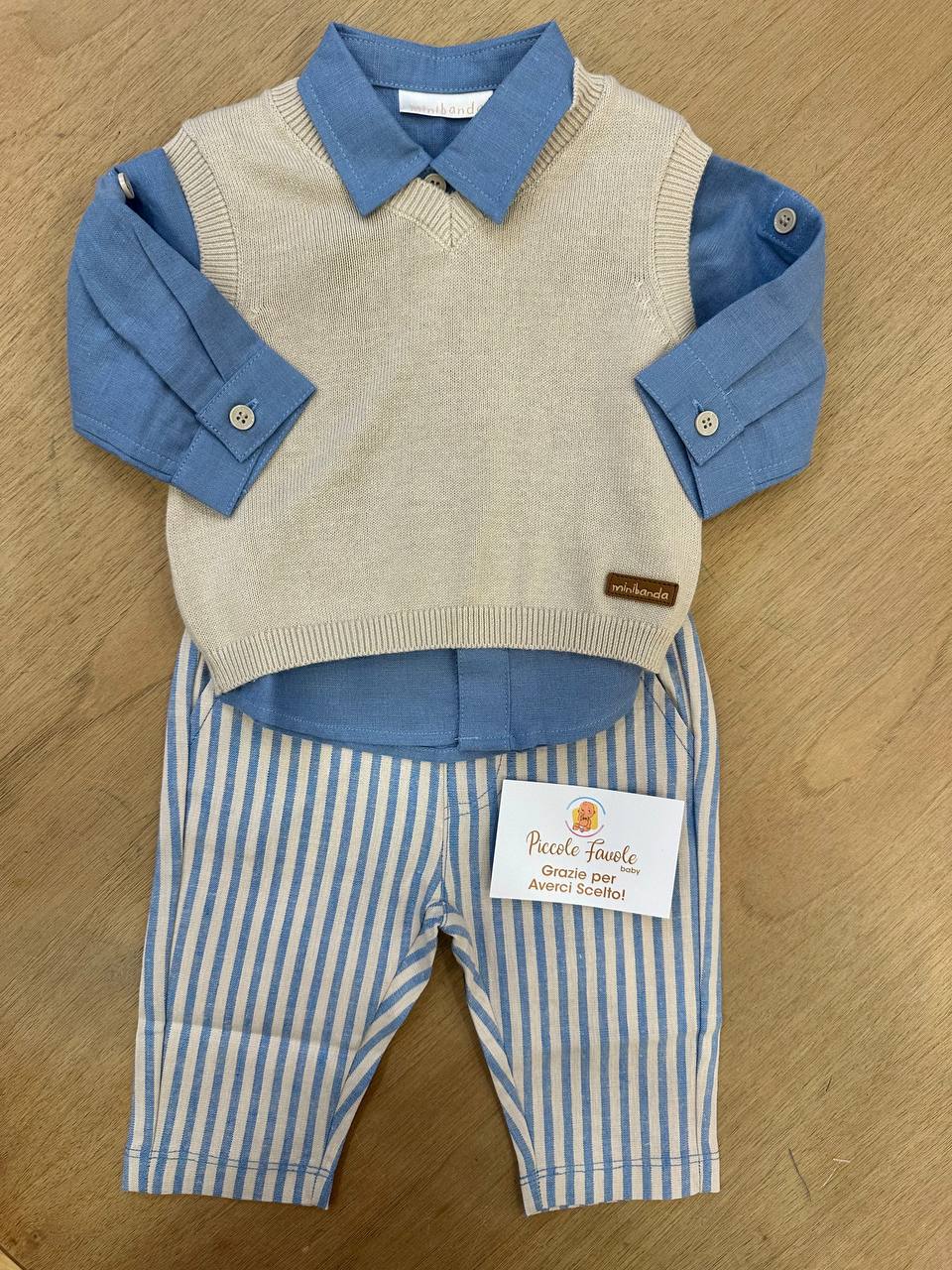 COMPLETO CAMICIA GILET E PANTALONE MINIBANDA