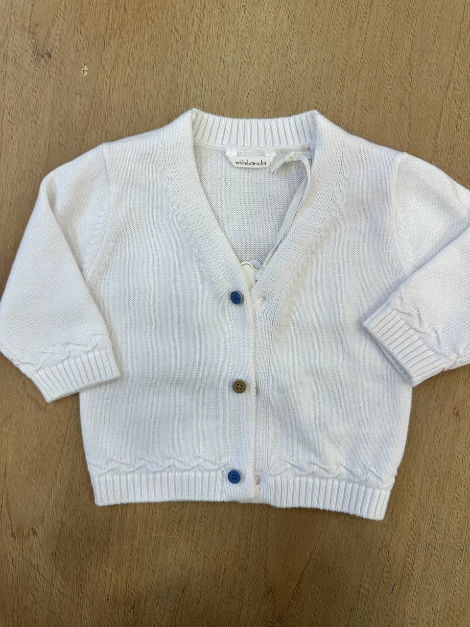 CARDIGAN BIANCO MINIBANDA