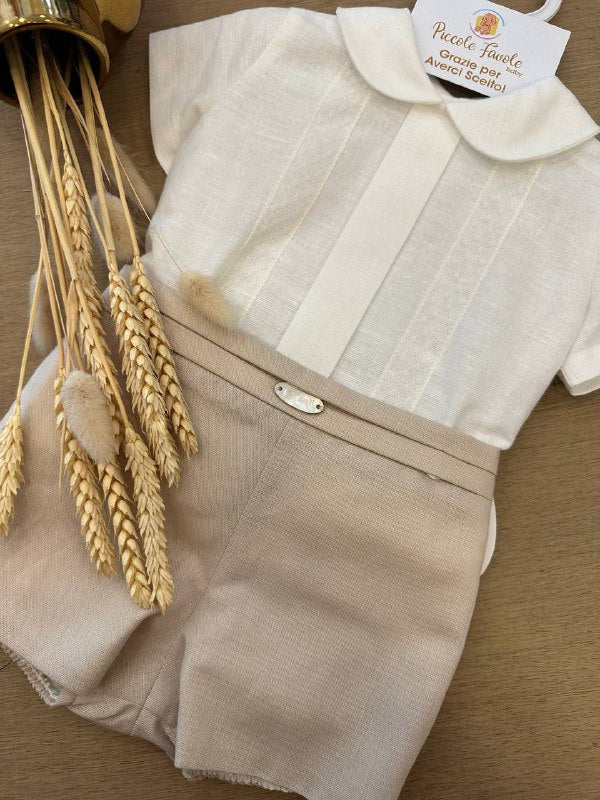 ABITO BATTESIMALE BEIGE NISERET