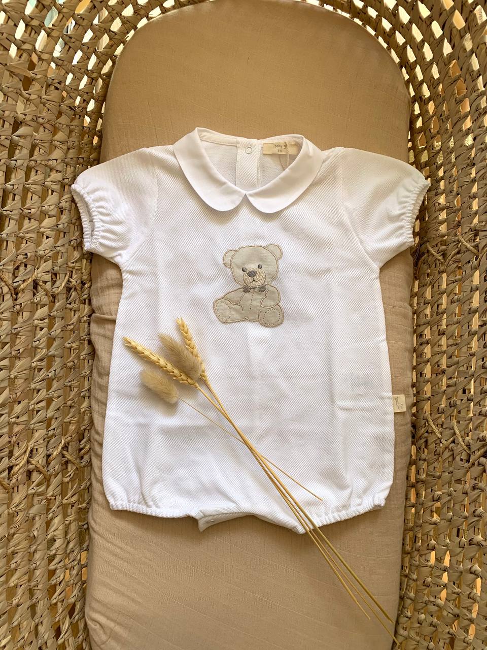 PAGLIACCETTO BIANCO CON ORSETTO BABY GI