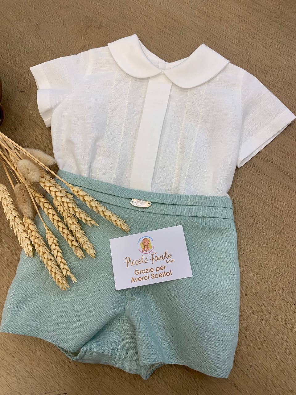 ABITO BATTESIMALE VERDE NISERET