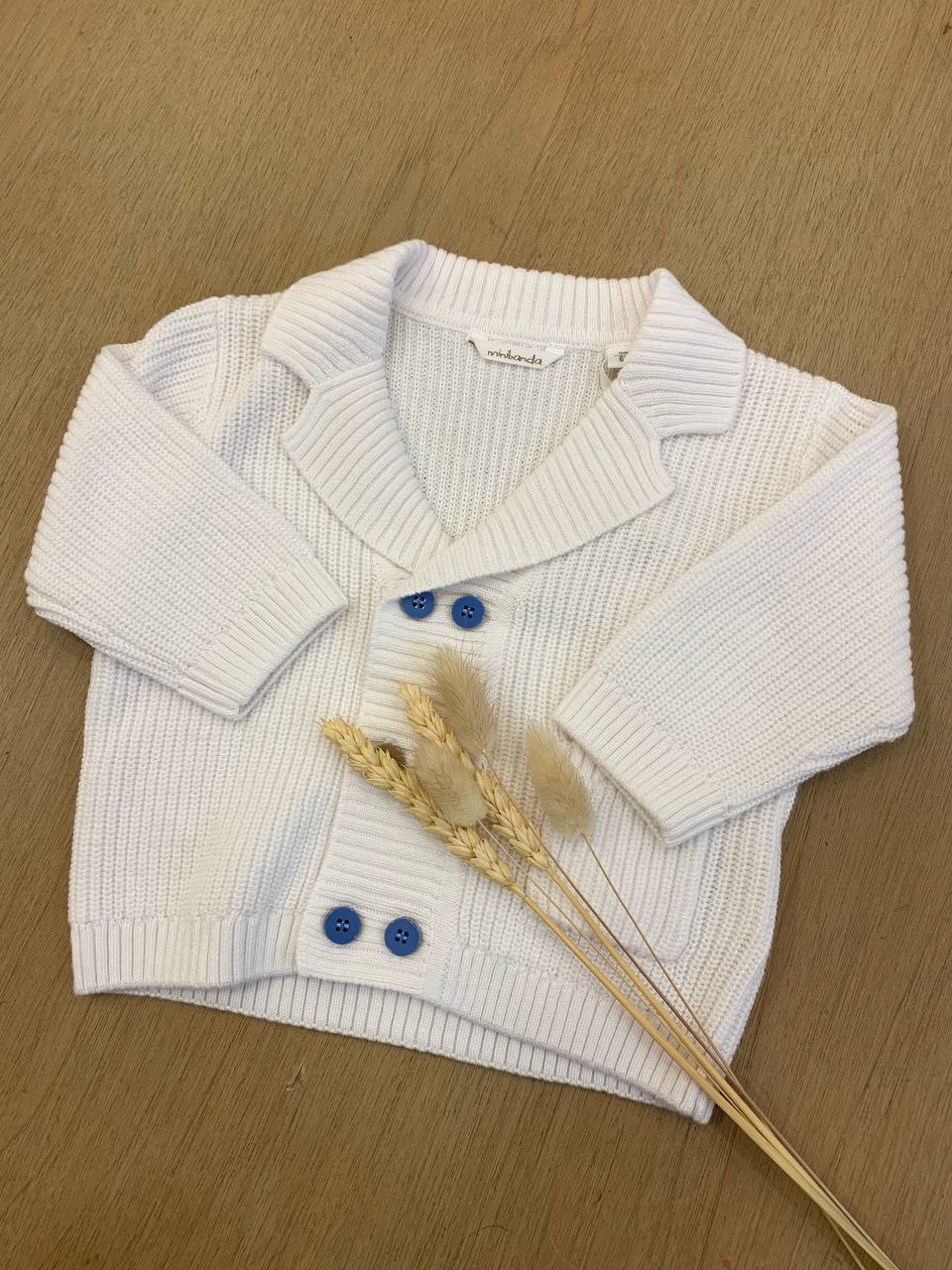 CARDIGAN BIANCO MINIBANDA