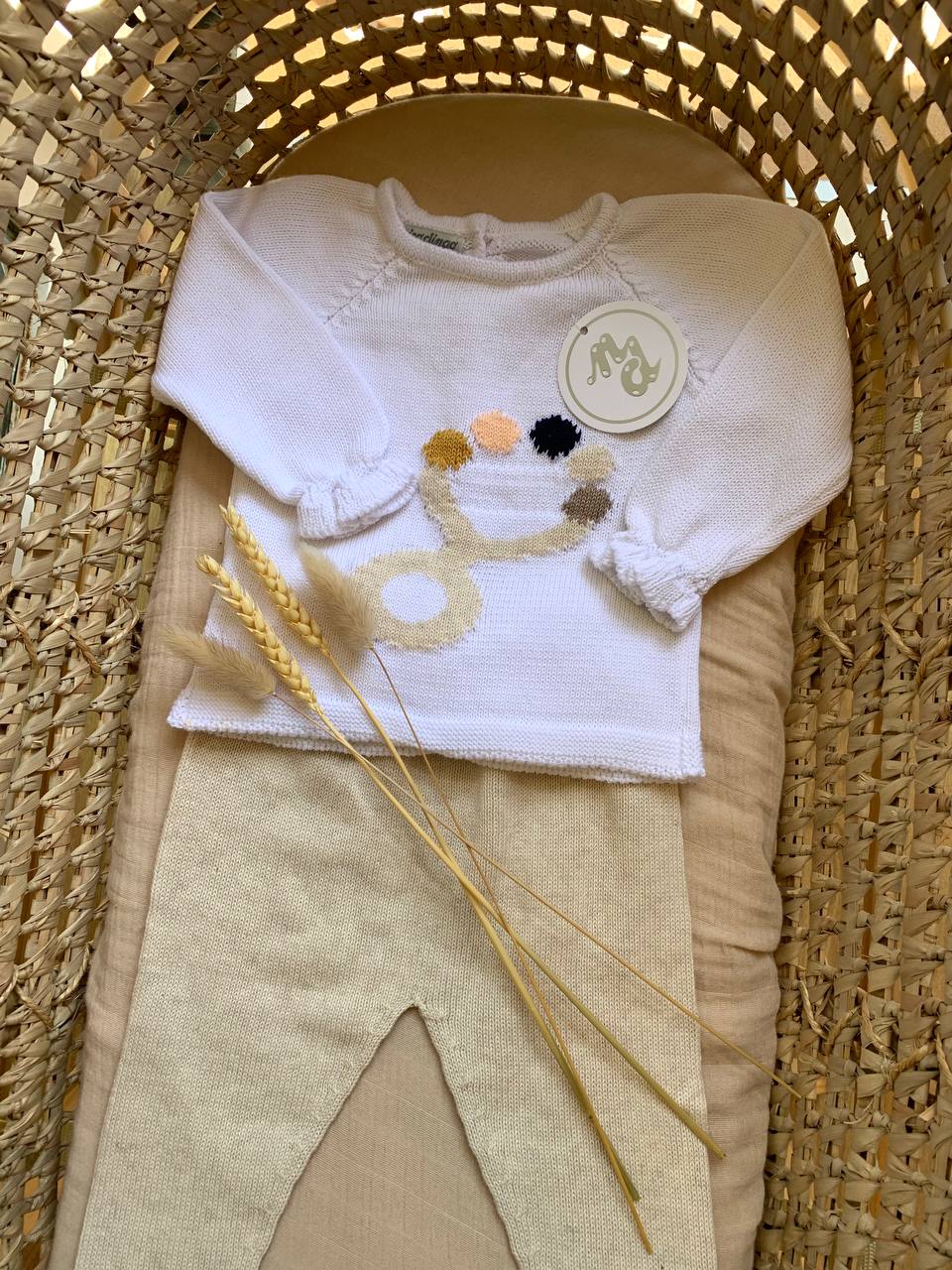 TUTINA SPEZZATA IN FILO BEIGE CON SONAGLINO NICO DINGO