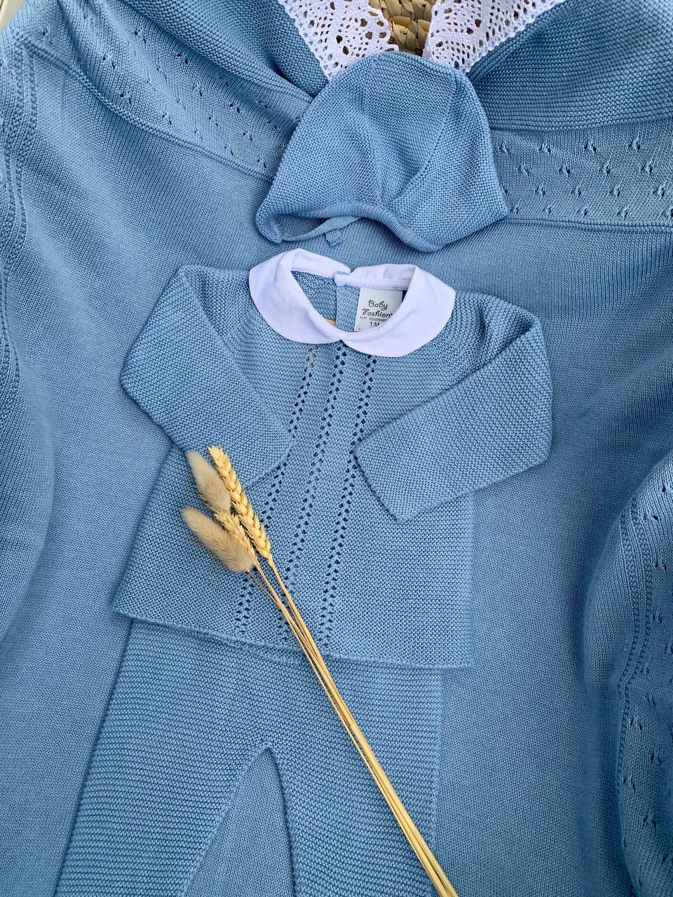 COORDINATO IN FILO CELESTE BABY FASHION