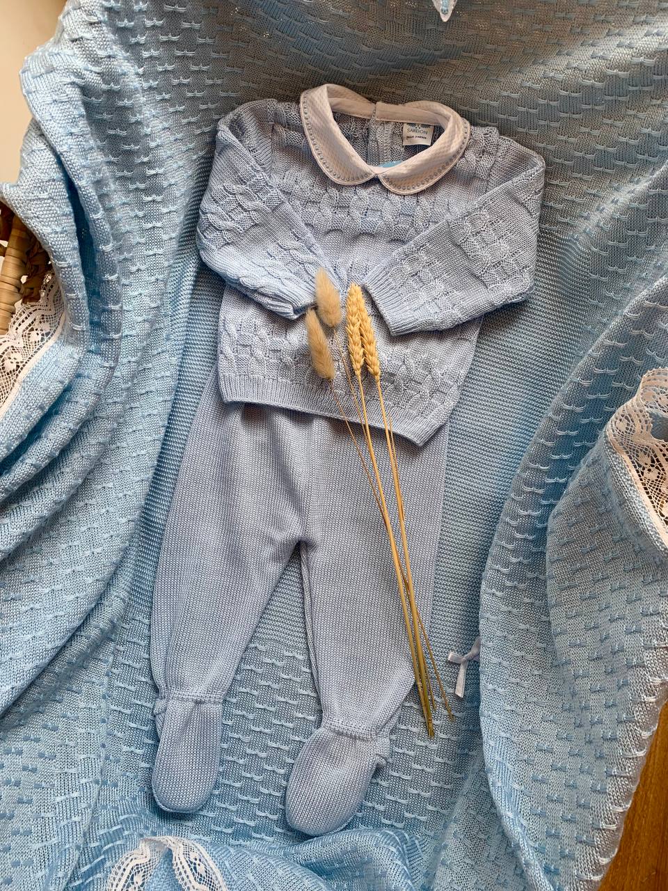 COORDINATO IN FILO AZZURRO SARDON