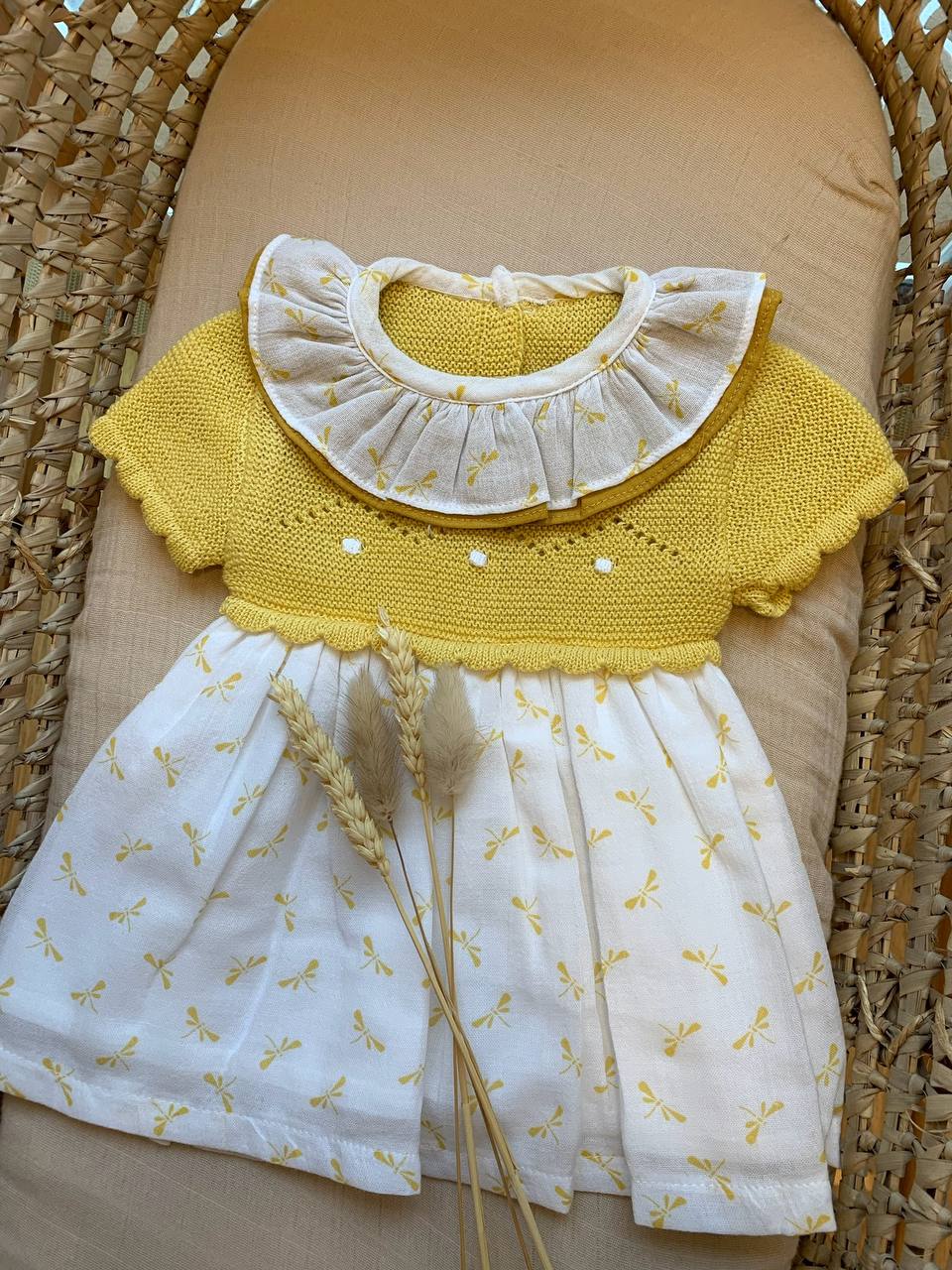 ABITINO FARFALLE SENAPE BABY FASHION