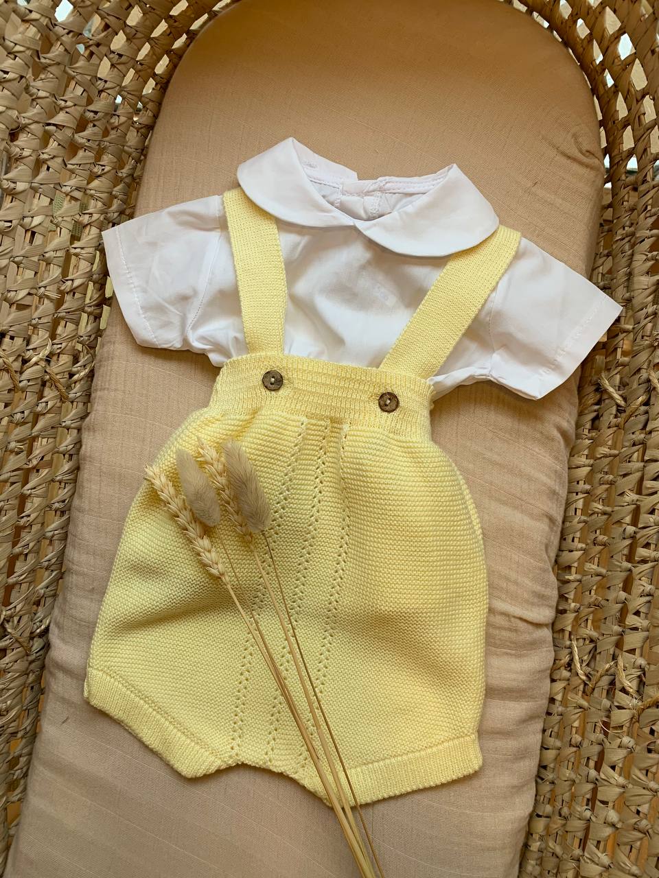 SALOPETTE IN FILO GIALLA BABY FASHION