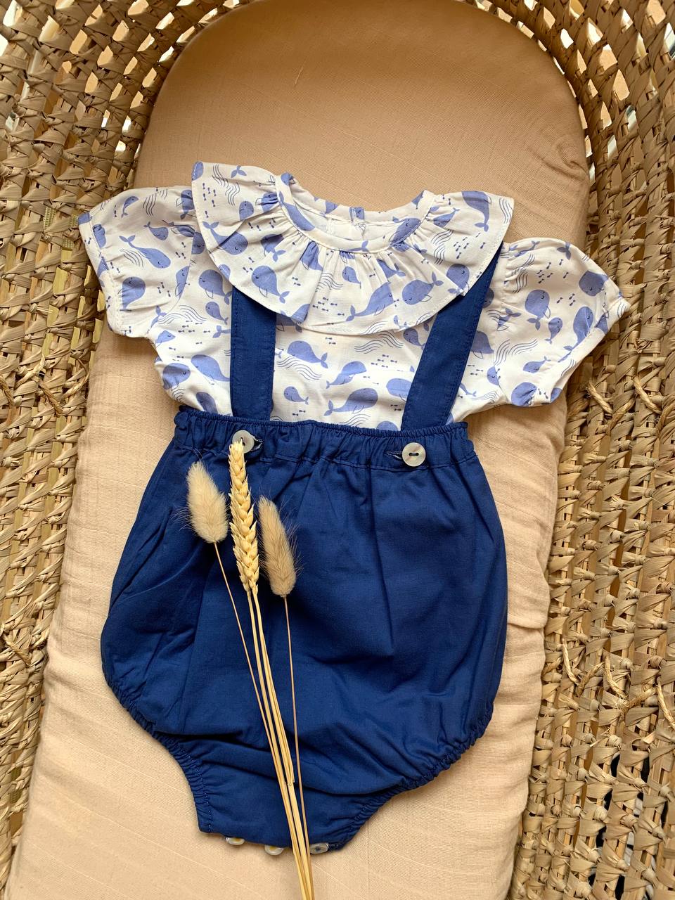 PAGLIACCETTO BLU BALENE BABY FASHION