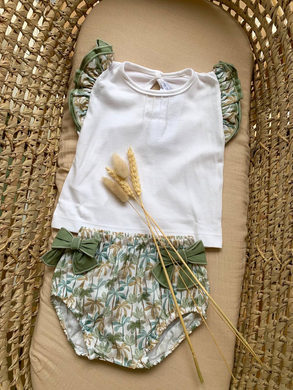 COMPLETO PALME T-SHIRT E CULOTTE CALAMARO