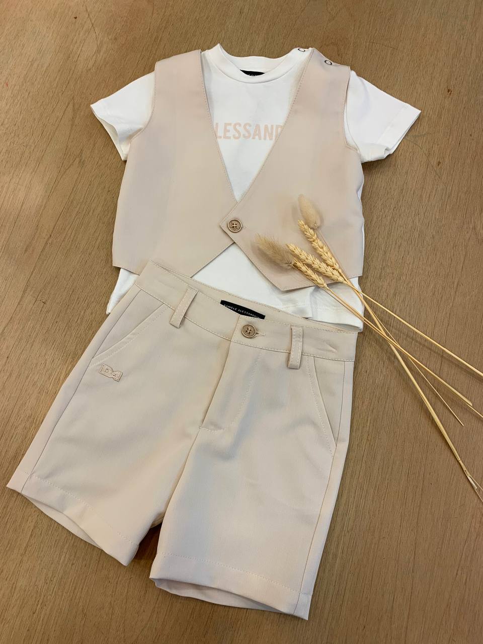 COMPLETO ELEGANTE BEIGE DANIELE ALESSANDRINI