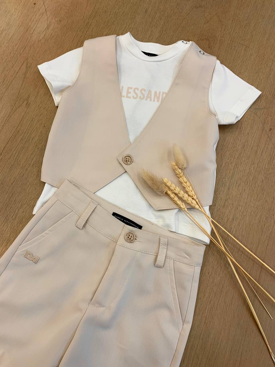 COMPLETO ELEGANTE BEIGE DANIELE ALESSANDRINI