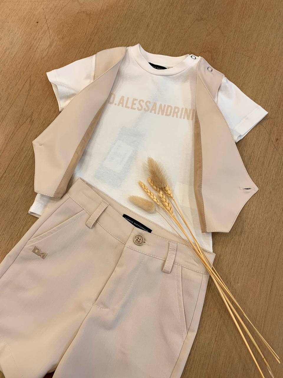 COMPLETO ELEGANTE BEIGE DANIELE ALESSANDRINI