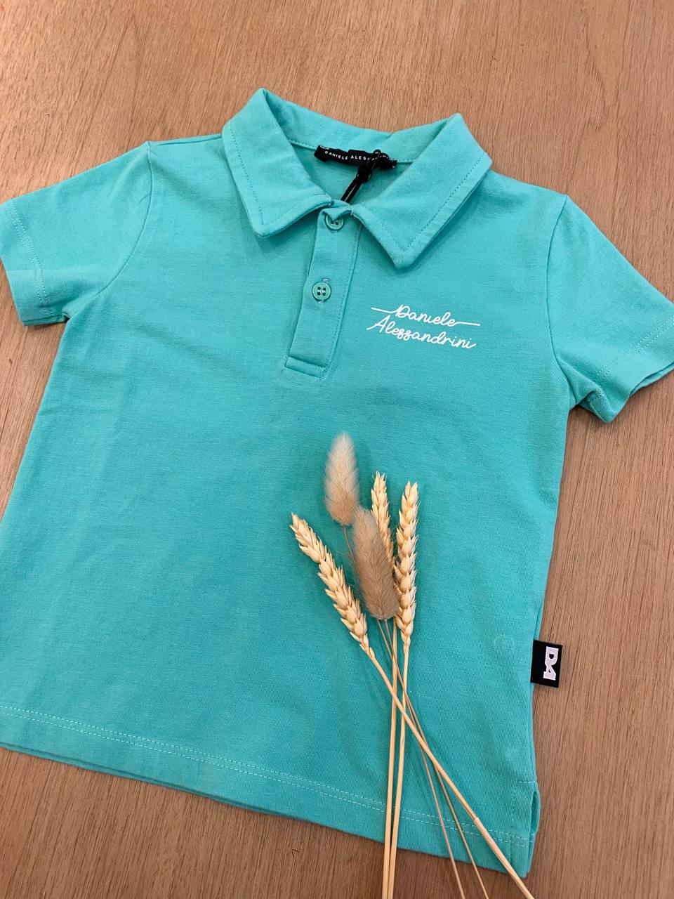 T-SHIRT POLO VERDE SMERALDO DANIELE ALESSANDRINI