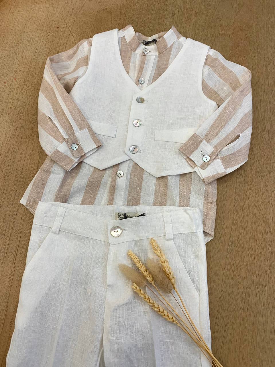 GILET IN LINO BIANCO JO MILANO