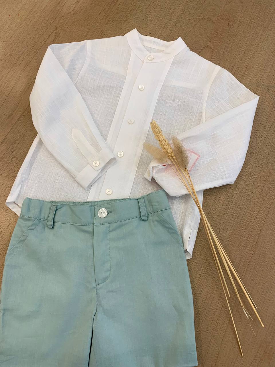 COMPLETO CAMICIA E BERMUDA VERDE DEL SUR