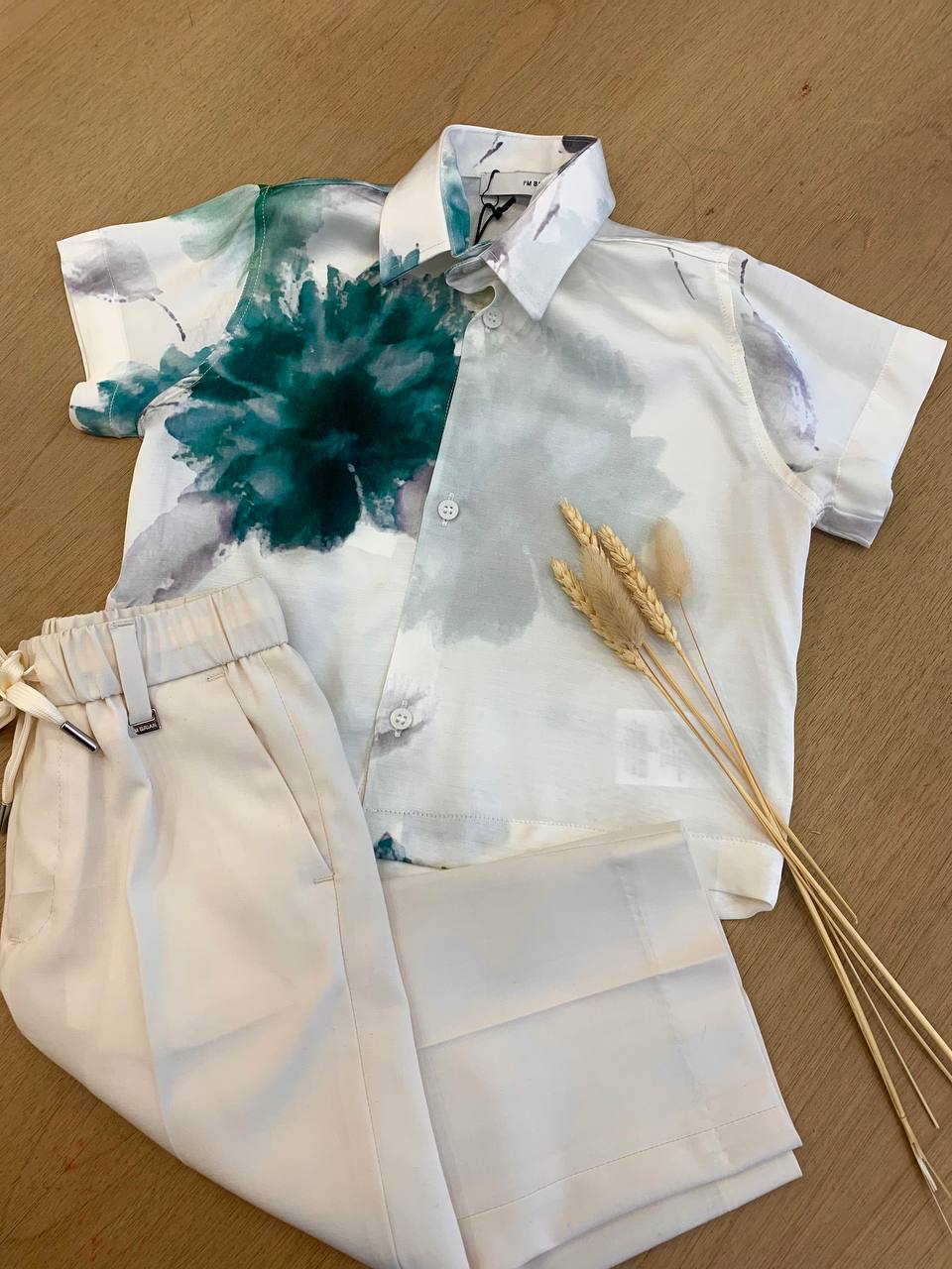 CAMICIA VERDE E BIANCA I'M BRIAN