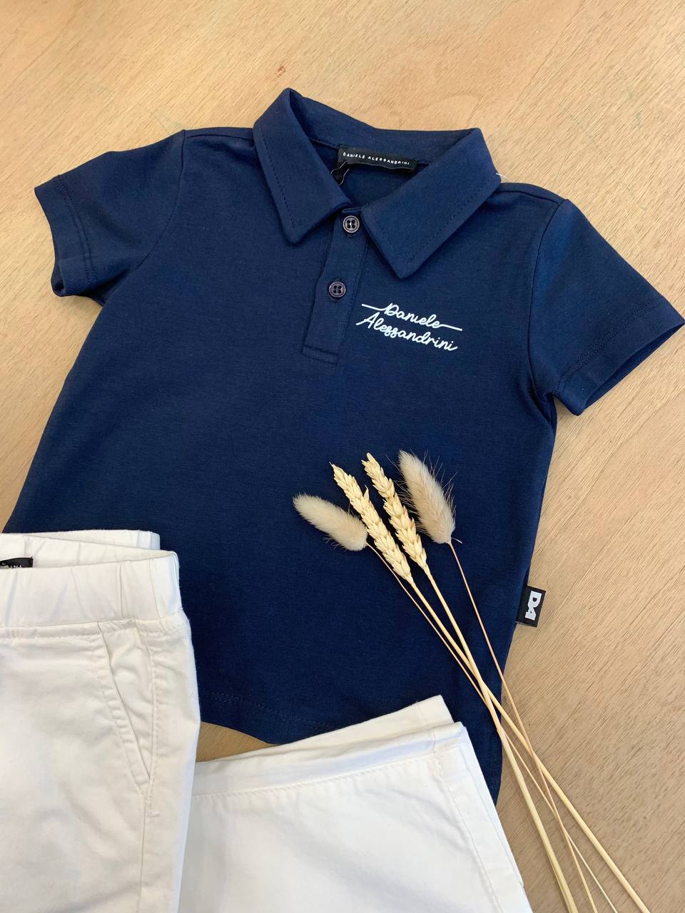 T-SHIRT POLO BLU DANIELE ALESSANDRINI