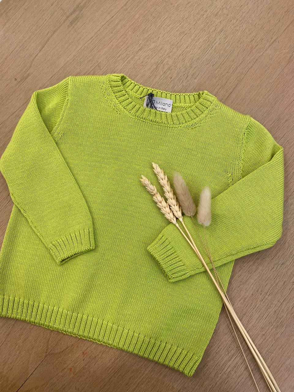 MAGLIONCINO IN FILO VERDE FLUO JO MILANO