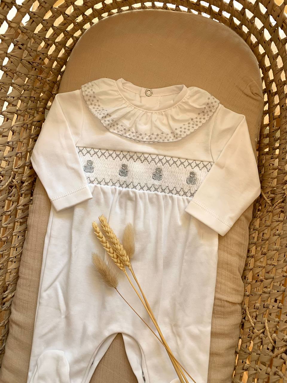 TUTINA IN COTONE CON ORSETTI GRIGI VALENTINA BEBES